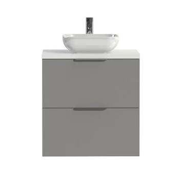 Tiger Badkamermeubel Studio 60 Cm Mat Grijs Met Keramische Waskom Hoogglans Wit En Profielgrepen 1 Tiger Badkamermeubel Studio 60 Cm Mat Grijs Met Keramische Waskom Hoogglans Wit En Profielgrepen