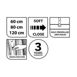 Tiger Badkamermeubel Studio 60cm Chalet Eik/witte Waskom Met Vierkante Greep -InterieurKunst Verkoopwinkel 123 10047