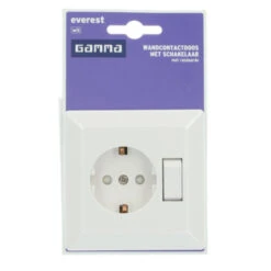 GAMMA Everest Geaard Stopcontact Met Schakelaar Wit -InterieurKunst Verkoopwinkel 123 101