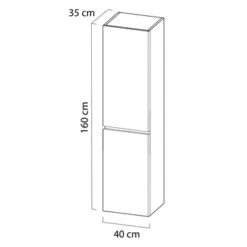 Tiger Karlo Kolomkast Sneeuwwit 160 Cm -InterieurKunst Verkoopwinkel 123 10127