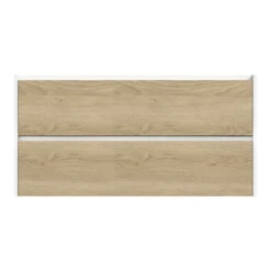 Tiger Reverse Meubelset 120 Cm Met 2 Lades Naturel Eik / Mat Wit Inclusief Quadro Wastafel Dubbel Hoogglans Wit -InterieurKunst Verkoopwinkel 123 10171