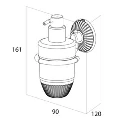 Tiger Ivy Zeepdispenser 200ml Chroom/wit Keramiek -InterieurKunst Verkoopwinkel 123 10329