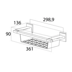 Tiger Wandkorf Items RVS -InterieurKunst Verkoopwinkel 123 10400
