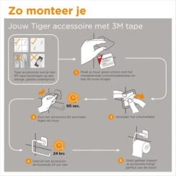 Tiger Handdoekrek Colar Chroom -InterieurKunst Verkoopwinkel 123 10435