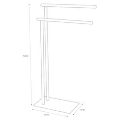 Sealskin Handdoekrek Brix Metaal Wit -InterieurKunst Verkoopwinkel 123 10443