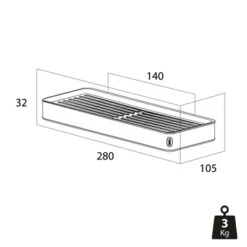 Tiger Planchet Carv 28 Cm Zwart -InterieurKunst Verkoopwinkel 123 10469
