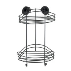 Wenko Vacuumloc 2-laags Hoekrek Zwart -InterieurKunst Verkoopwinkel 123 10496