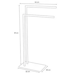 Sealskin Handdoekrek Tube Metaal Wit -InterieurKunst Verkoopwinkel 123 10524