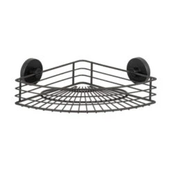 Wenko Vacuumloc Hoekrek Bari Zwart -InterieurKunst Verkoopwinkel 123 10527