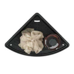 Tiger Hoekdouchemand Cooper 21 Cm RVS/zwart -InterieurKunst Verkoopwinkel 123 10542