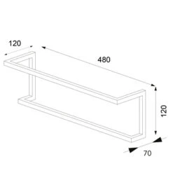 Sealskin Carré Handdoekrek 48 Cm Zwart -InterieurKunst Verkoopwinkel 123 10611