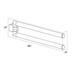 Tiger Handdoekrek Nomad Met Draaibare Armen Zwart -InterieurKunst Verkoopwinkel 123 10616