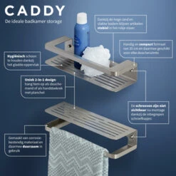 Tiger Douchemand Met Handdoekhouder Caddy Rvs 22 Tiger Douchemand Met Handdoekhouder Caddy Rvs -InterieurKunst Verkoopwinkel 123 10636