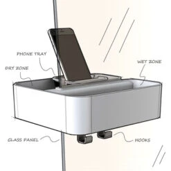 Tiger Douchemand Voor Douchewand 2-store Wit -InterieurKunst Verkoopwinkel 123 10674