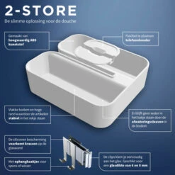 Tiger Douchemand Voor Douchewand 2-store Wit -InterieurKunst Verkoopwinkel 123 10679