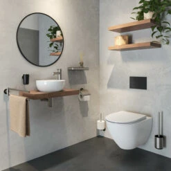 Tiger 2-armig Handdoekrek Cooper RVS/zwart -InterieurKunst Verkoopwinkel 123 10814