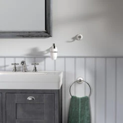 Tiger Ivy Beweegbare Handdoekring Chroom/wit -InterieurKunst Verkoopwinkel 123 10828