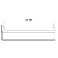 Sealskin Brix Wandrek Met Handdoekrek 35 Cm Wit -InterieurKunst Verkoopwinkel 123 10837