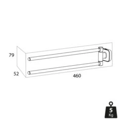 Tiger 2-armig Handdoekrek Carv Zwart -InterieurKunst Verkoopwinkel 123 10863