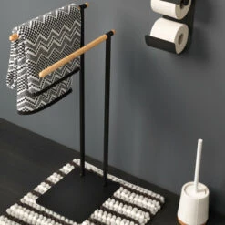 Sealskin Handdoekrek Brix Metaal Zwart -InterieurKunst Verkoopwinkel 123 10924