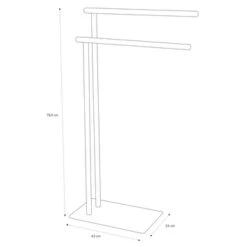 Sealskin Handdoekrek Brix Metaal Zwart -InterieurKunst Verkoopwinkel 123 10925
