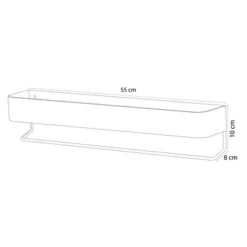 Sealskin Brix Wandrek Met Handdoekrek 55 Cm Zwart -InterieurKunst Verkoopwinkel 123 10934