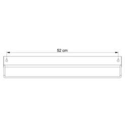 Sealskin Brix Wandrek Met Handdoekrek 55 Cm Zwart -InterieurKunst Verkoopwinkel 123 10935