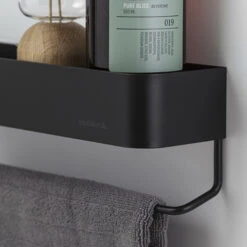 Sealskin Brix Wandrek Met Handdoekrek 55 Cm Zwart -InterieurKunst Verkoopwinkel 123 10939