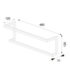 Sealskin Carré Handdoekrek 48 Cm Wit -InterieurKunst Verkoopwinkel 123 10952