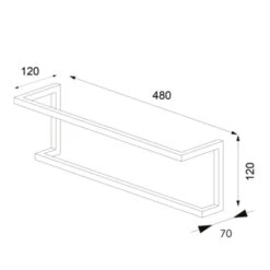 Sealskin Carré Handdoekrek 48 Cm Wit -InterieurKunst Verkoopwinkel 123 10956