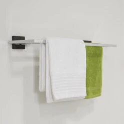 Tiger Dubbel Handdoekrek Zenna Chroom/Wengé -InterieurKunst Verkoopwinkel 123 11074