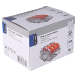 Q-Link Lasklem 3-voudig 0,2-4mm2 Hersluitbaar 50 Stuks