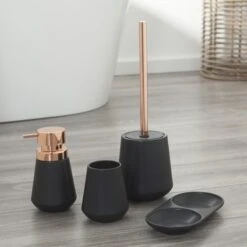 Sealskin Zeepbakje Conical Porselein Zwart -InterieurKunst Verkoopwinkel 123 11081