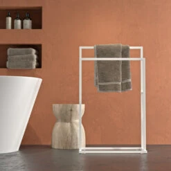 Sealskin Carré Handdoekrek Vrijstaand Wit -InterieurKunst Verkoopwinkel 123 11101