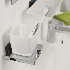 Tiger Bekerhouder Zenna Hangend Met Beker Chroom/Wengé -InterieurKunst Verkoopwinkel 123 11206