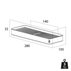 Tiger Planchet Cooper 28 Cm RVS/zwart -InterieurKunst Verkoopwinkel 123 11214