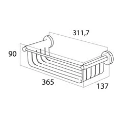 Tiger Wandkorf Boston Chroom -InterieurKunst Verkoopwinkel 123 11229