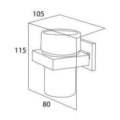 Tiger Bekerhouder Items Hangend Met Beker Chroom -InterieurKunst Verkoopwinkel 123 11236