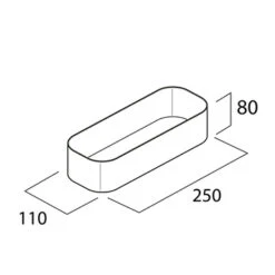 Tiger Wandrek/douchemand 2-store 25cm Zwart -InterieurKunst Verkoopwinkel 123 11291