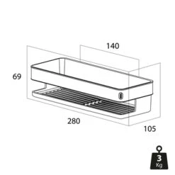 Tiger Douchemand Cooper 28 Cm RVS/zwart -InterieurKunst Verkoopwinkel 123 11323