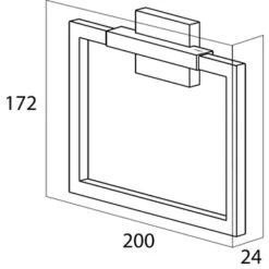 Tiger Zenna Handdoekring Chroom/wenge -InterieurKunst Verkoopwinkel 123 11328