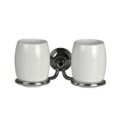 Haceka Dubbele Bekerhouder Allure Met Bekers Chroom