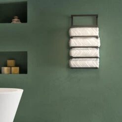 Sealskin Carré Handdoekrek Groot Zwart -InterieurKunst Verkoopwinkel 123 11482