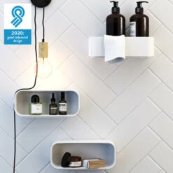 Tiger Wandrek/douchemand 2-store 25cm Wit -InterieurKunst Verkoopwinkel 123 11498