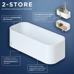 Tiger Wandrek/douchemand 2-store 25cm Wit -InterieurKunst Verkoopwinkel 123 11501