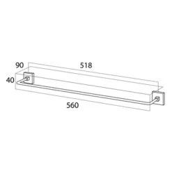 Tiger Handdoekrek Melbourne Chroom -InterieurKunst Verkoopwinkel 123 11509