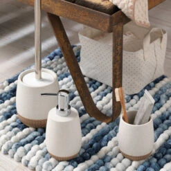 Sealskin Zeepdispenser Braid Wit -InterieurKunst Verkoopwinkel 123 11531