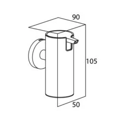 Tiger Zeepdispenser Boston Hangend Geborsteld RVS -InterieurKunst Verkoopwinkel 123 11565