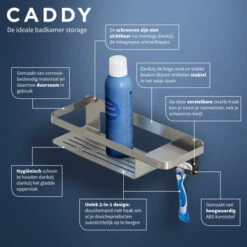 Tiger Douchemand Met Haak Caddy Rvs -InterieurKunst Verkoopwinkel 123 11591