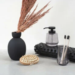 Sealskin Badmat Woodblock 60x60cm Zwart -InterieurKunst Verkoopwinkel 123 11675